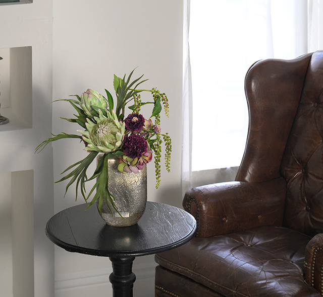 キングプロテア＆スカビオサ2L25 アートフラワー アーティフィシャル