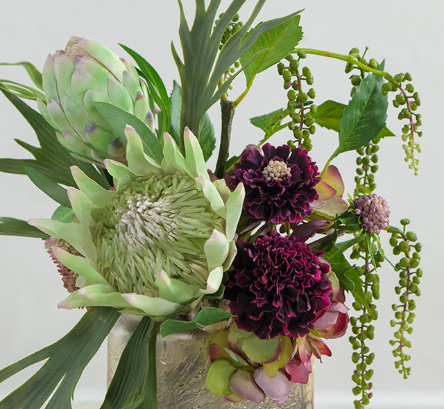 キングプロテア＆スカビオサ2L25 アートフラワー アーティフィシャル