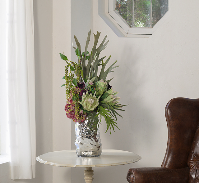 キングプロテア＆スカビオサ4L25 アートフラワー アーティフィシャル