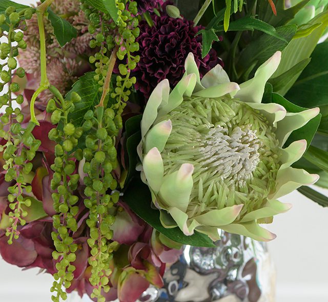 キングプロテア＆スカビオサ4L25 アートフラワー アーティフィシャル