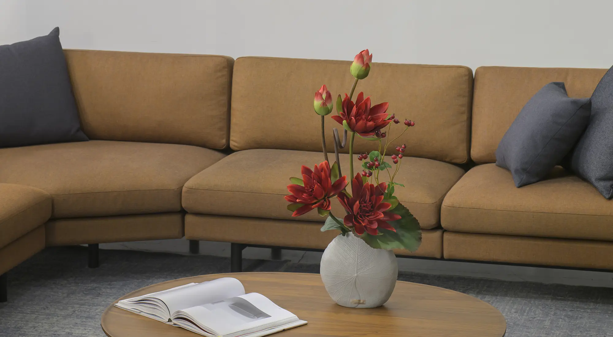 ロータス3L25-rd アートフラワー アーティフィシャルフラワー