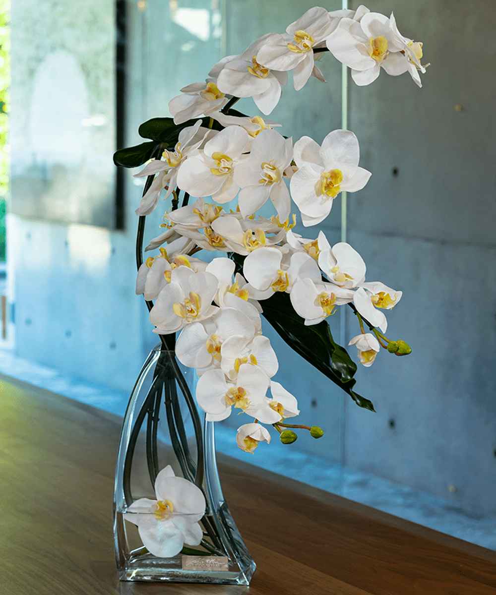 置物エミリオロバ ✴︎✴︎アートフラワー 白薔薇鉢植え(造花) - 置物