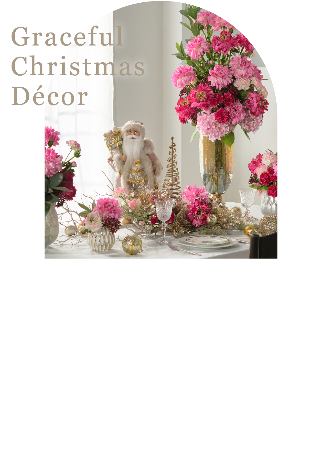 ホワイトローズのラグジュアリークリスマスリース (L)上品な冬の贈り物 2025年クリスマス・プレゼント特集|エミリオ・ロバ公式オンラインストア